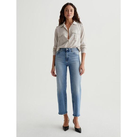 NWT AG Saige Wide Leg Crop High Rise Fit Womens Size 32 - Picture 1 of 16